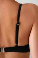 Metal Kopçalı Şık Bikini Üstü (Çıkartılabilir Kaplı) Angelsin MS43909 Siyah görsel 4