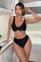 Şık Bikini Üstü (Çıkartılabilir Kaplı) Angelsin MS40979 Siyah görsel 4