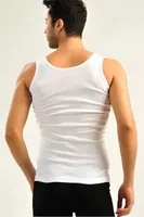 Anıl 0307 Erkek Ribana Atlet Beyaz detay görünüm