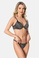 Askılı Push Up Destekli Sütyen Takımı Emily Le Jardin 5160 Leopar