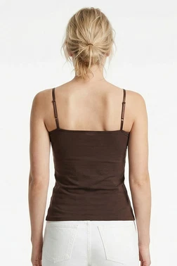 Türen Ayarlanabilir İp Askılı Pamuklu Atlet Türen 970/Kahverengi - Alternatif Görünüm