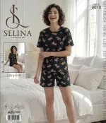 Ayıcık Desenli Selina Şortlu Kadın Pijama Takım 9010 Görsel