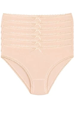 Yıldız Çamaşır Bambu Dantelli Bikini Kadın Külot Ten 6'lı Paket Yıldız 3883