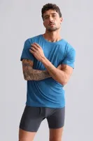 Bambu Hercules Slim Fit Bisiklet Yaka Fanila / T-Shirt Mısırlı EFNL000017 Petrol