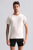 Bambu Hercules Slim Fit Bisiklet Yaka Fanila / T-Shirt Mısırlı EFNL000017 Toprak Bej görsel 13