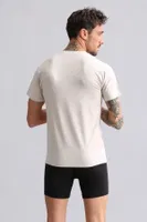 Bambu Hercules Slim Fit Bisiklet Yaka Fanila / T-Shirt Mısırlı EFNL000017 Toprak Bej görsel 14
