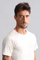 Bambu Hercules Slim Fit Bisiklet Yaka Fanila / T-Shirt Mısırlı EFNL000017 Toprak Bej görsel 15