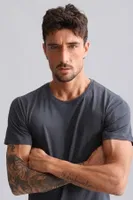 Bambu Hercules Slim Fit Bisiklet Yaka Fanila / T-Shirt Mısırlı EFNL000017 Antrasit görsel 25