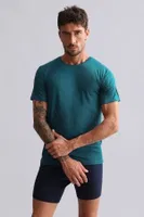 Bambu Hercules Slim Fit Bisiklet Yaka Fanila / T-Shirt Mısırlı EFNL000017 Fit Green görsel 27