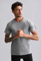 Bambu Hercules Slim Fit Bisiklet Yaka Fanila / T-Shirt Mısırlı EFNL000017 Gri Melanj görsel 31