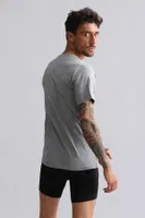 Bambu Hercules Slim Fit Bisiklet Yaka Fanila / T-Shirt Mısırlı EFNL000017 Gri Melanj görsel 33
