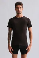 Bambu Hercules Slim Fit Bisiklet Yaka Fanila / T-Shirt Mısırlı EFNL000017 Kahverengi görsel 37