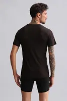 Bambu Hercules Slim Fit Bisiklet Yaka Fanila / T-Shirt Mısırlı EFNL000017 Kahverengi görsel 39