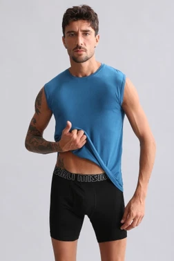Bambu Hercules Slim Fit Bisiklet Yaka Sporcu Atlet Mısırlı EATL000019
