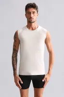 Bambu Hercules Slim Fit Bisiklet Yaka Sporcu Atlet Mısırlı EATL000019 Toprak Bej görsel 8
