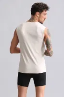 Bambu Hercules Slim Fit Bisiklet Yaka Sporcu Atlet Mısırlı EATL000019 Toprak Bej görsel 9