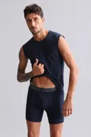 Bambu Hercules Slim Fit Bisiklet Yaka Sporcu Atlet Mısırlı EATL000019 Lacivert görsel 14