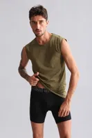 Bambu Hercules Slim Fit Bisiklet Yaka Sporcu Atlet Mısırlı EATL000019 Petrol görsel 19