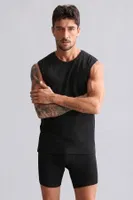 Bambu Hercules Slim Fit Bisiklet Yaka Sporcu Atlet Mısırlı EATL000019 Siyah görsel 24