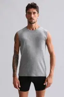 Bambu Hercules Slim Fit Bisiklet Yaka Sporcu Atlet Mısırlı EATL000019 Gri Melanj görsel 29