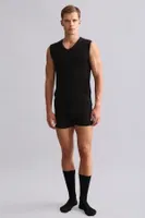 Bambu Hercules Slim Fit V Yaka Sporcu Atlet Mısırlı EATL000018 Siyah görsel 9