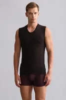 Bambu Hercules Slim Fit V Yaka Sporcu Atlet Mısırlı EATL000018 Kahverengi görsel 15