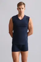Bambu Hercules Slim Fit V Yaka Sporcu Atlet Mısırlı EATL000018 Lacivert görsel 20