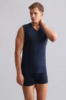 Bambu Hercules Slim Fit V Yaka Sporcu Atlet Mısırlı EATL000018 Lacivert görsel 21