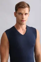 Bambu Hercules Slim Fit V Yaka Sporcu Atlet Mısırlı EATL000018 Lacivert görsel 22