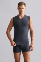 Bambu Hercules Slim Fit V Yaka Sporcu Atlet Mısırlı EATL000018 Antrasit görsel 39