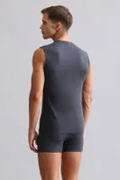 Bambu Hercules Slim Fit V Yaka Sporcu Atlet Mısırlı EATL000018 Antrasit görsel 40