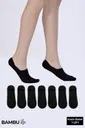Bambu Kadın Kutulu 7 Çift Babet Çorap Siyah Mısırlı KBBT000009