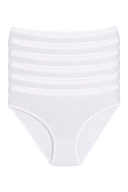 Yıldız Çamaşır Bambu Kemerli Bikini Kadın Külot Beyaz 6'lı Paket Yıldız 3955