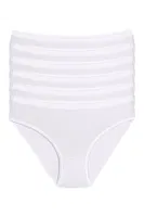 Bambu Kemerli Bikini Kadın Külot Beyaz 6'lı Paket Yıldız 3955 Beyaz