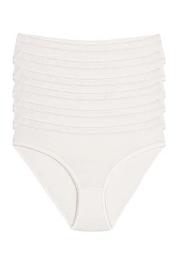 Yıldız Çamaşır Bambu Kemerli Bikini Kadın Külot Ekru 6'lı Paket Yıldız 3957