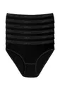 Bambu Kemerli Bikini Kadın Külot Siyah 6'lı Paket Yıldız 3956