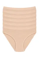 Bambu Kemerli Bikini Kadın Külot Ten 6'lı Paket Yıldız 3958 Ten