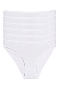 Yıldız Çamaşır Bambu Süper İz Yapmaz Bikini Kadın Külot Beyaz 6'lı Paket Yıldız 3960