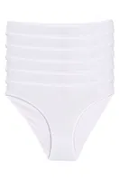 Bambu Süper İz Yapmaz Bikini Kadın Külot Beyaz 6'lı Paket Yıldız 3960 Beyaz