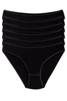Bambu Süper İz Yapmaz Bikini Kadın Külot Siyah 6'lı Paket Yıldız 3961 Siyah