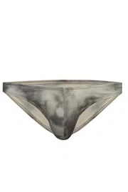 Batik Desenli Krem Pamuklu Klasik Slip Külot Darkzone