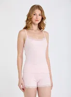 Kadın İp Askılı Modelli Atlet Berrak 7048 Pembe detay görünüm