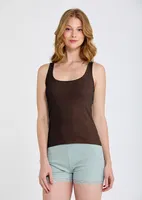 Kadın Geniş Askılı Atlet Berrak 7051 Kahve görsel 4