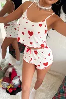Beyaz Kalpli İp Askılı Yazlık Şort Pijama Takım Real Passione S-37 Beyaz görsel 6