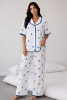 Beyaz Nazar Boncuğu ve Kalp Desenli Kısa Kollu Pijama Takımı Bella Notte 61281 Beyaz görsel 4