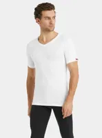 Black Spade Unisex Kısa Kollu V-yaka Termal Fanila 1263 Beyaz farklı açı