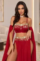 Bordo Dansöz Fantezi Kostümü Feel Lady F997 Bordo görsel 5