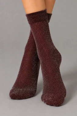 Bordo Simli Soket Çorap Bella Notte 1125 - Alternatif Görünüm