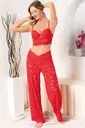 Bralet Sütyen Slip Külot ve Pantolon TakIm Kırmızı Gallipoli 32194