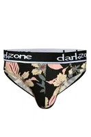 Çiçek Desenli Siyah Pamuklu Lastikli Slip Külot Darkzone DZ-1103-113-S Görsel